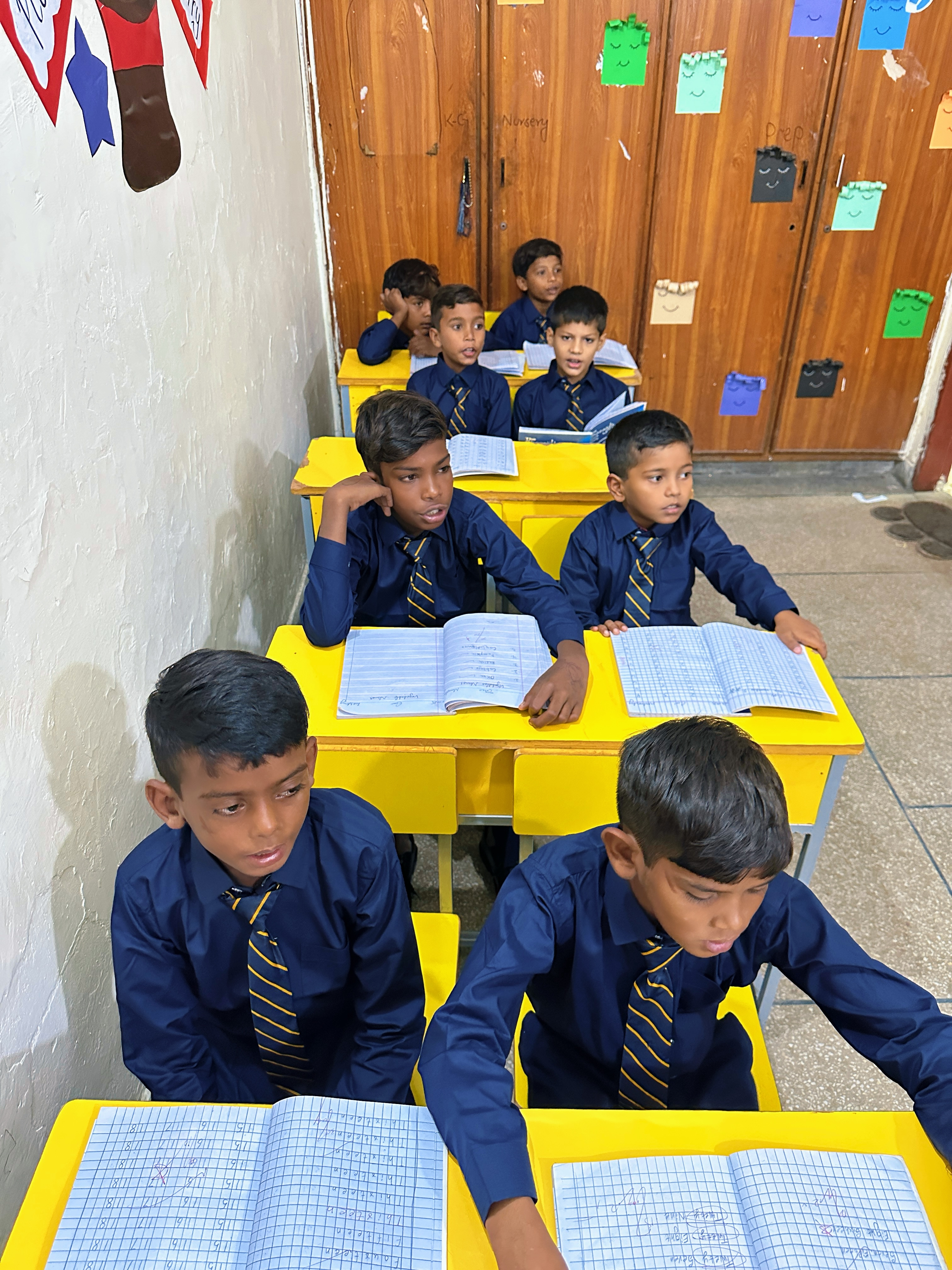 Students learning in classroom